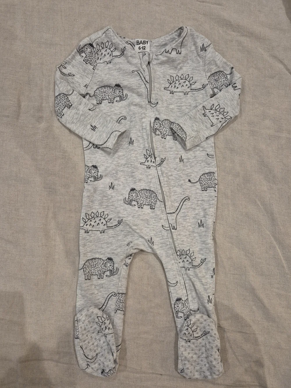 Cotton On Baby Dinosaur Print One-Piece Sleeper